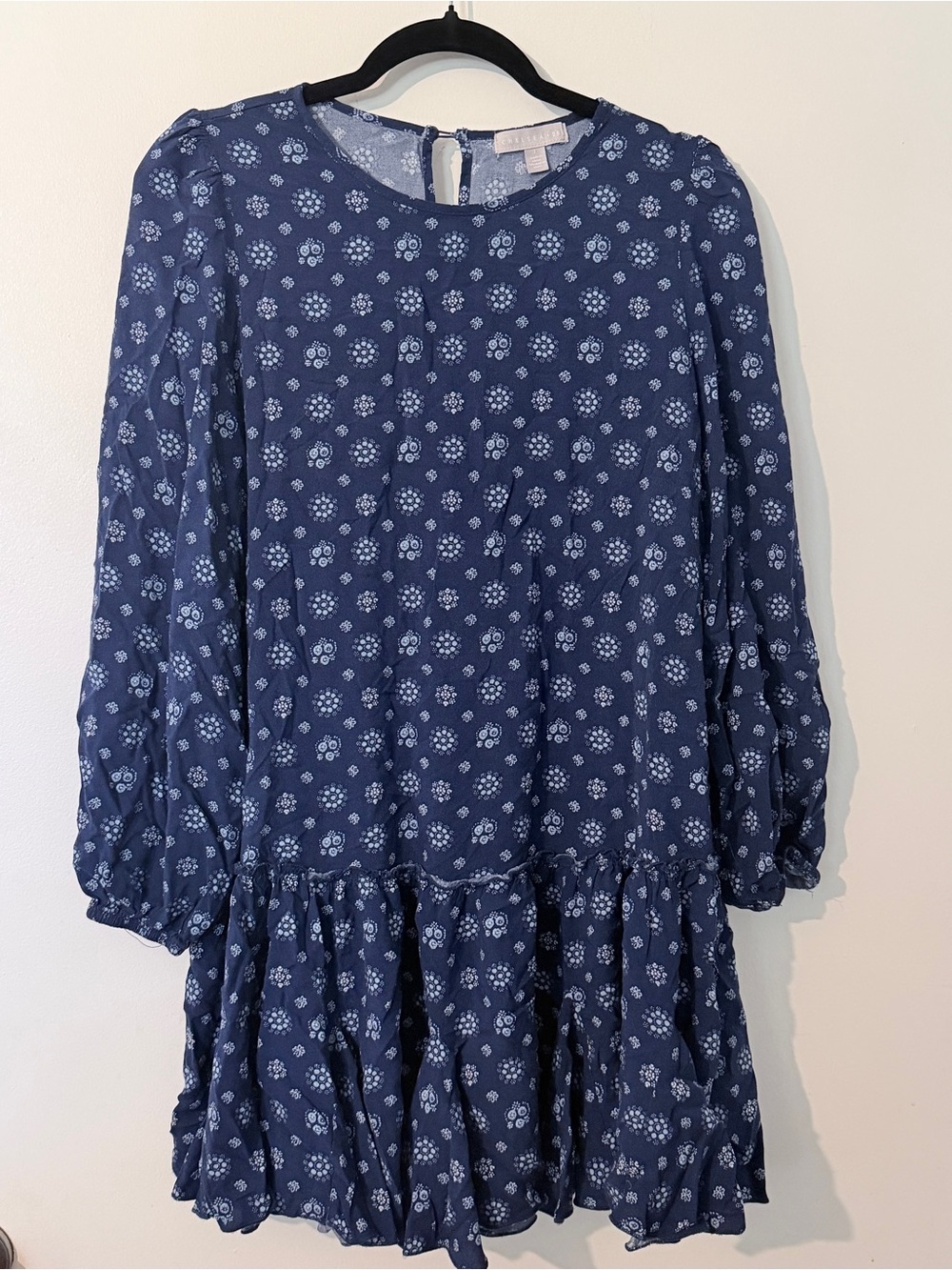 Chelsea28 Floral Ruffle Dress Large Boho